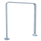 Lean-on hoop made of flat bar steel | bent, 80 x 12 mm | in curved design | without cross bar | total width: 750 mm | hot-dip galvanized